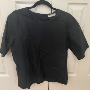 Everlane Black Cotton Short-Sleeve Top - Size M